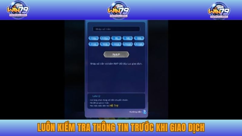 Luôn kiểm tra thông tin trước khi giao dịch