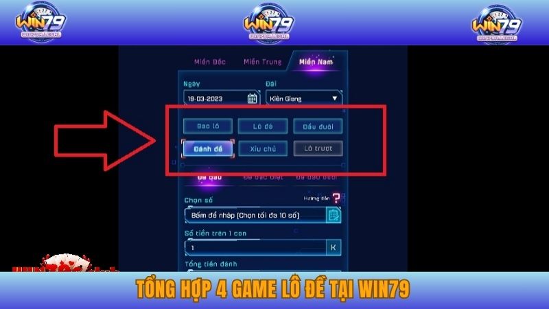 Tổng hợp 4  game lô đề tại Win79