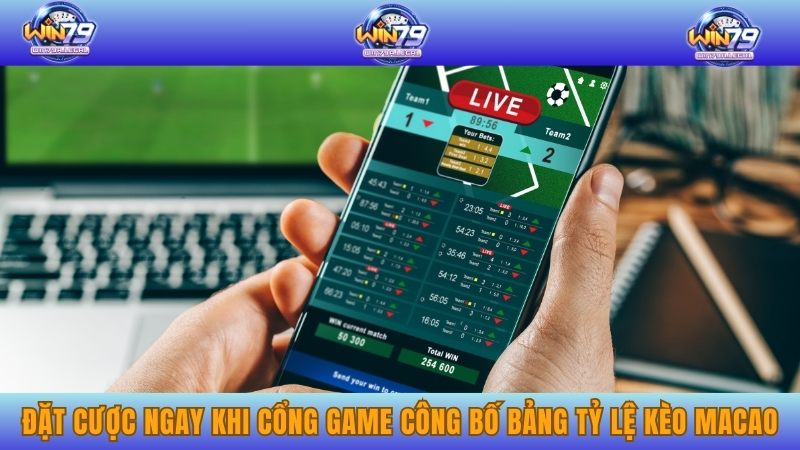 Đặt cược ngay khi cổng game công bố bảng tỷ lệ kèo Macao
