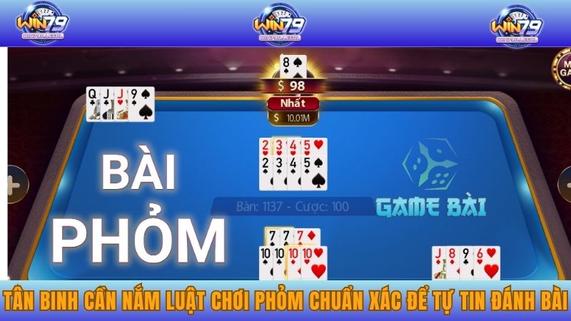 Tân binh cần nắm được luật chơi Phỏm chuẩn xác để tự tin đánh bài